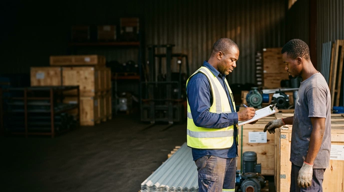 Responsable logistique et approvisionnement en pleine vérification avec Timmy Achats
